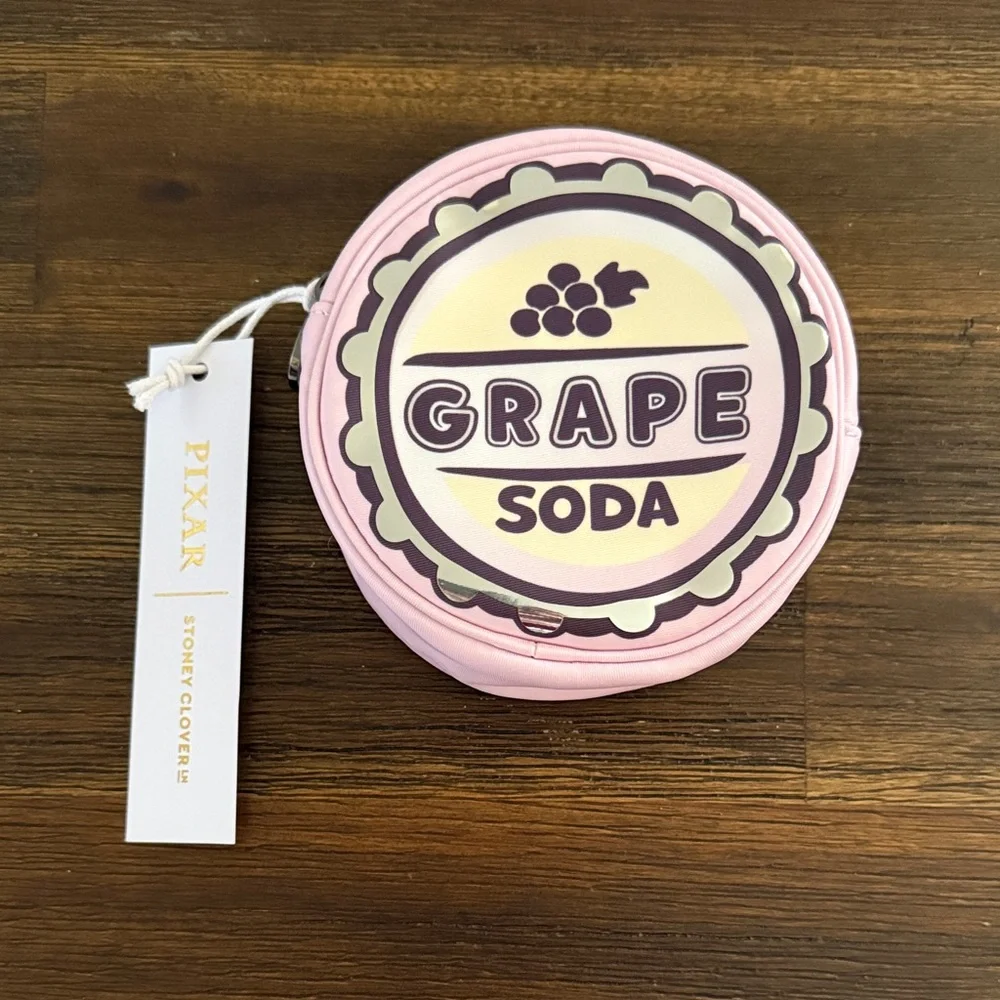 Stoney Clover Lane Pixar Up Grape Soda Circle Mini Pouch NWT - Picture 1 of 13
